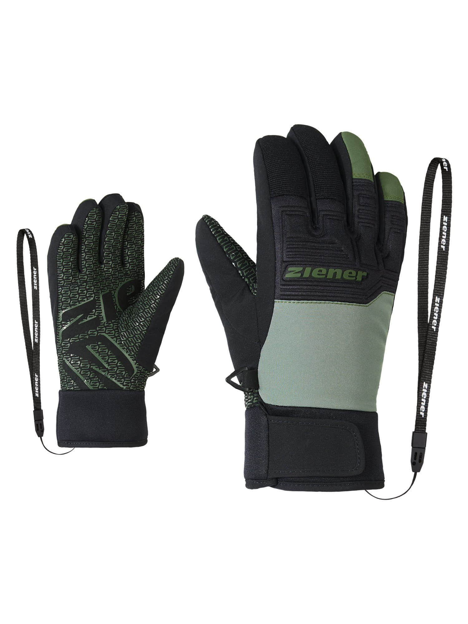 ZIENER LANUS AS(R) PR Junior Handschuhe graugrün Mädchenmode Ziener