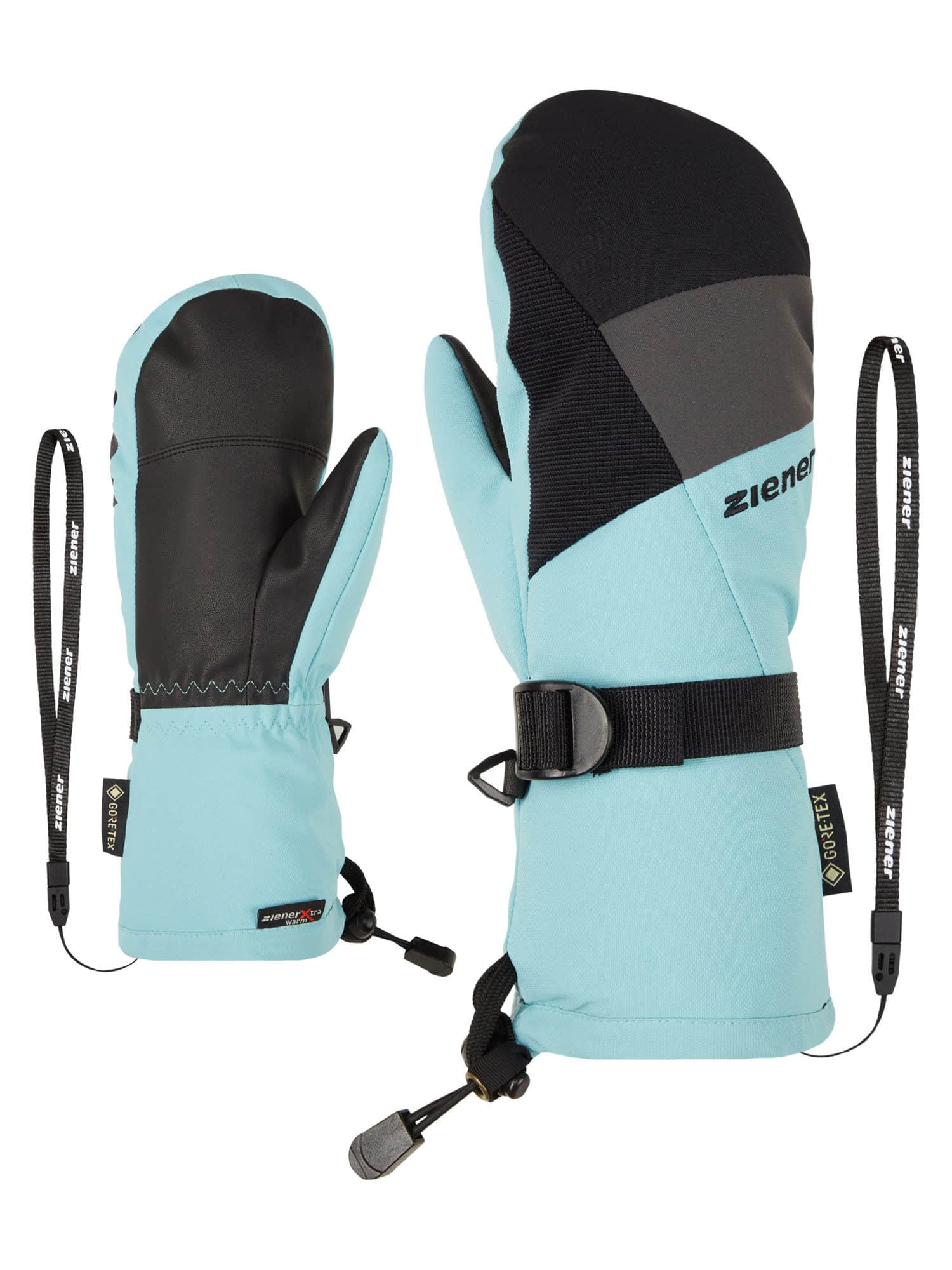 Ziener Fäustlinge LANIC GTX(R) + Gore warm MITTEN river blue Handschuhe Ziener