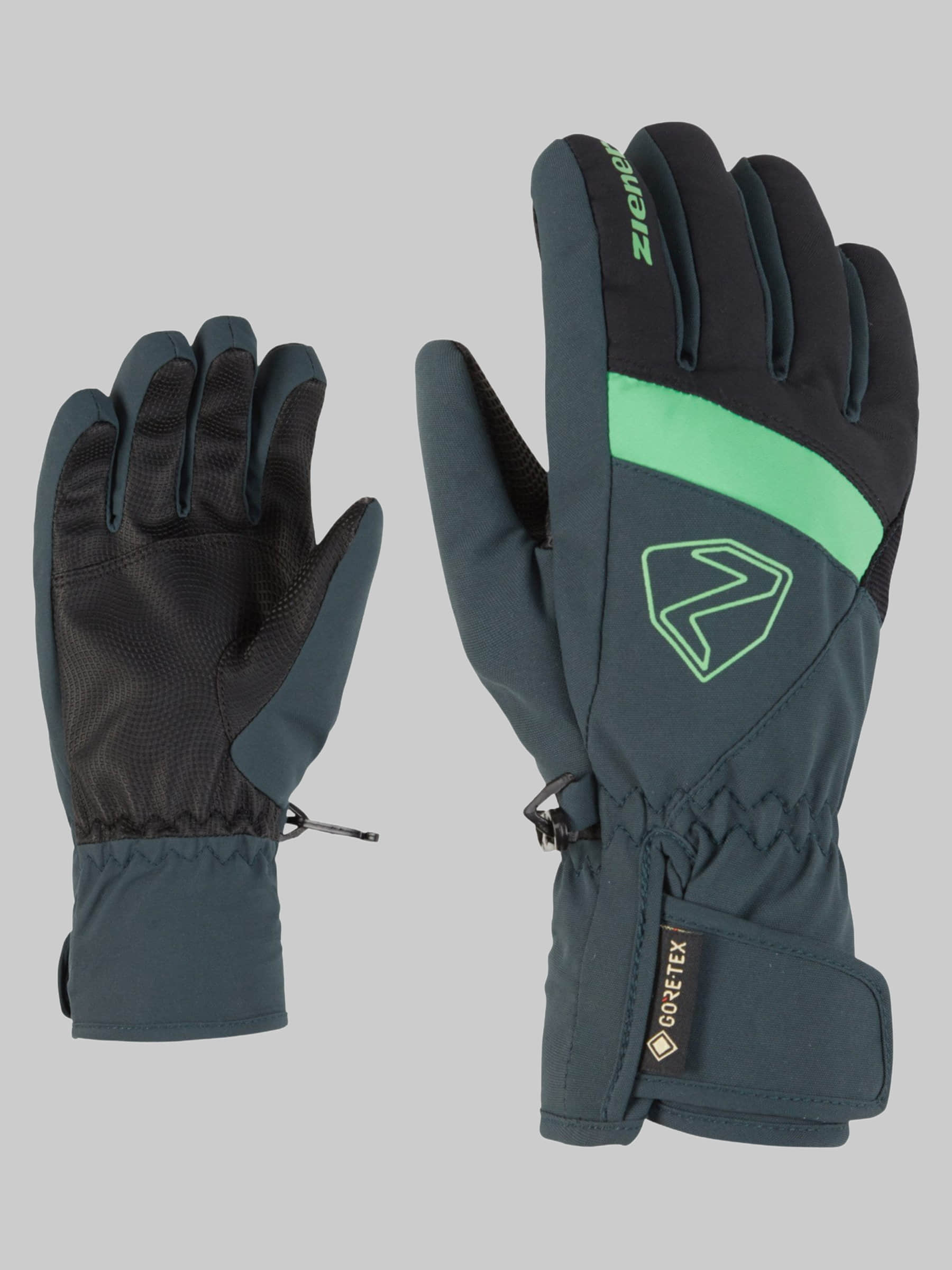 Ziener Leif GTX Junior Kinder Ski Handschuhe dunkelgrün Mädchenmode Ziener
