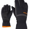 Ziener Mädchenmode Ziener Lejano AS Junior Ski Gloves - Waterproof Kids' Winter Protection Black - Grey