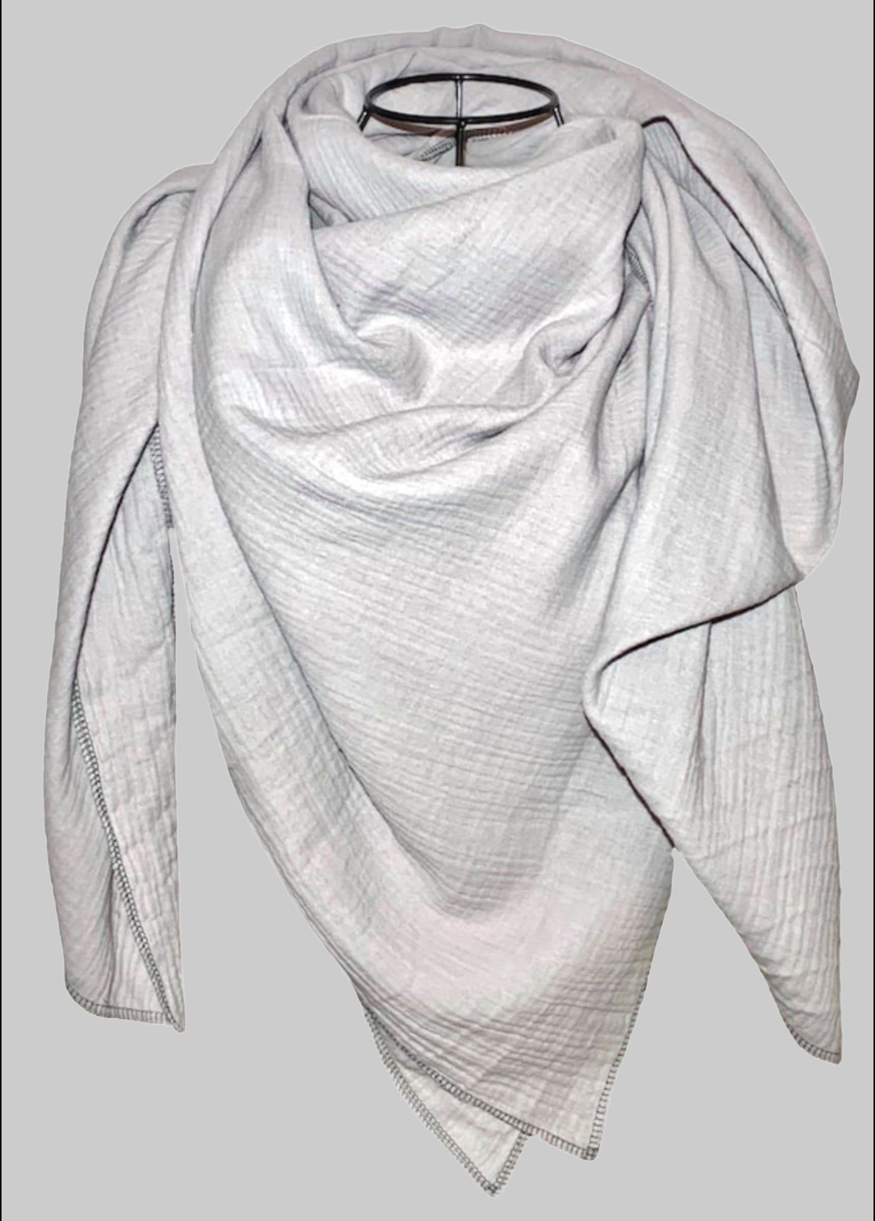 nadycat Mädchenmode nadycat Herzlein Fashion XXL Muselin Towel - Light Grey | Damen & Kinder