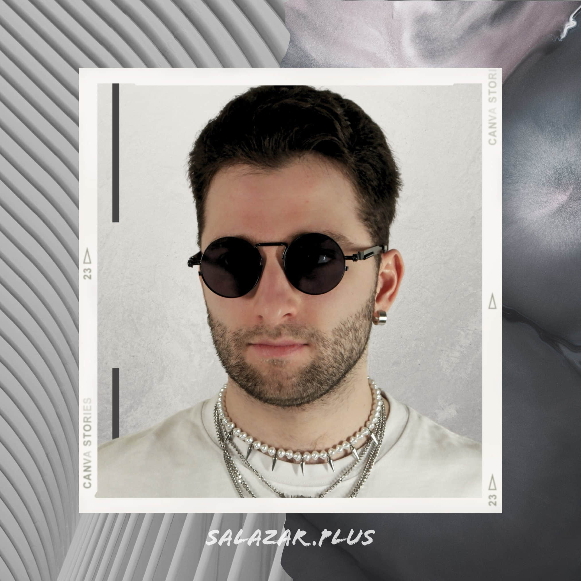 salazar.plus salazar.plus Sonnenbrille Rund Cyberpunk Uni 4 Farben Damen Herren Brille Retro Silber myToys
