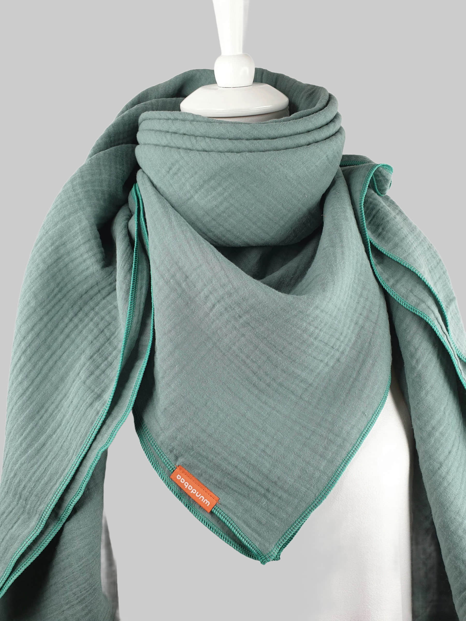 wundabaa Modetuch Halstuch Muslin - Organic Cotton, Handcrafted Style salbei wundabaa Mädchenmode