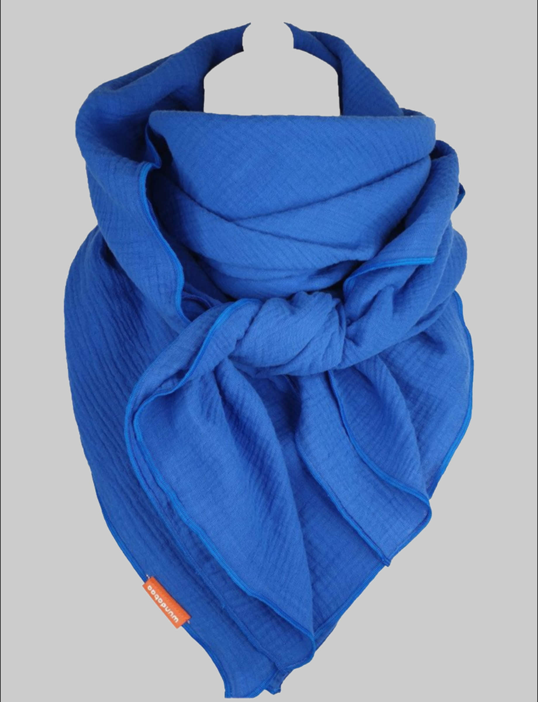 wundabaa wundabaa Muslin Scarf - Soft Organic Cotton Wrap - Neck Scarf, Shawl, Triangle - Blue & More Colors cosmic blue Mädchenmode