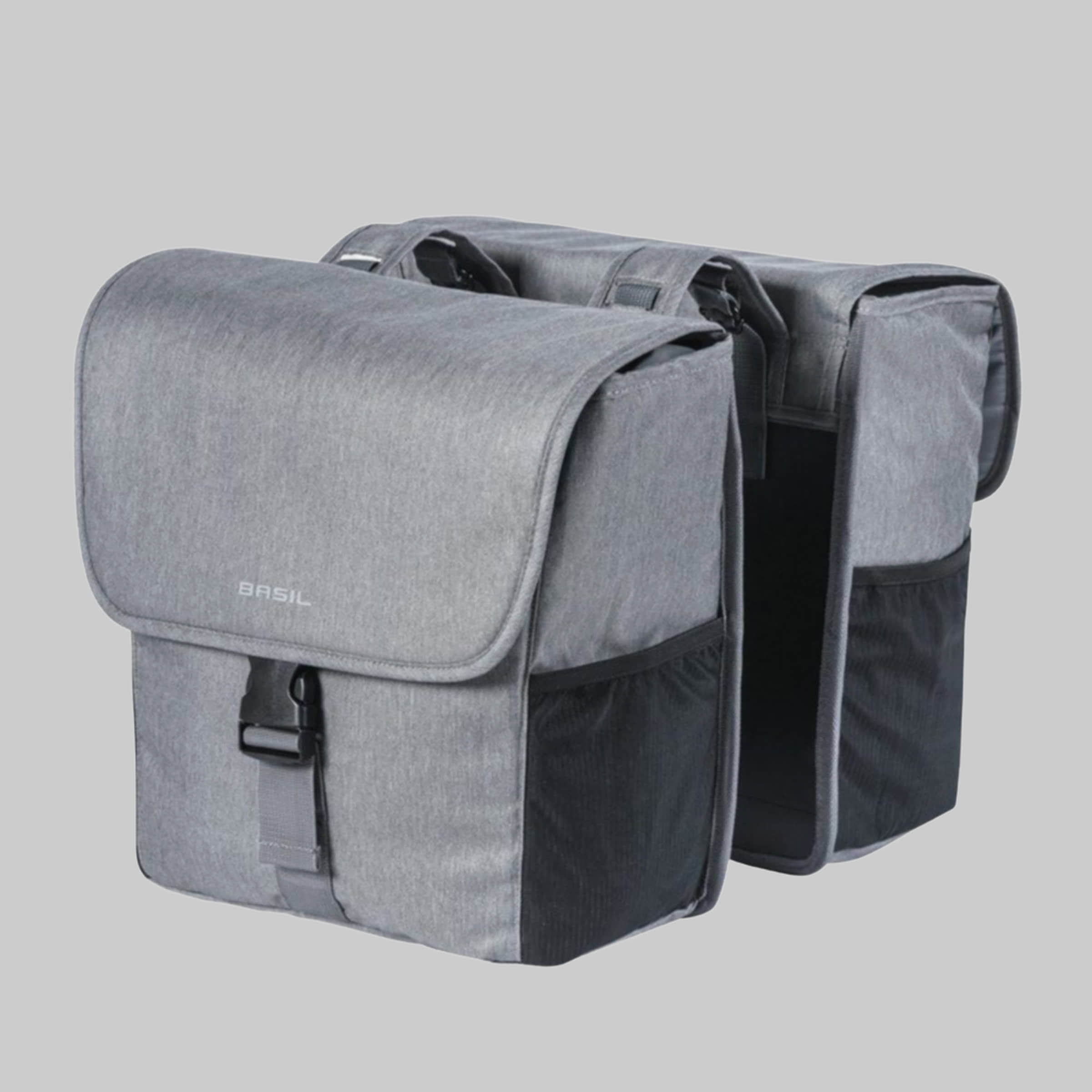 Basil Basil Go Double Double Pannier Bag - Grey, 32L Mädchenmode