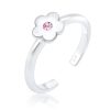 Elli Mädchenmode Elli Silver Flower Ring for Children - Crystal Accent 925 Silver Silber