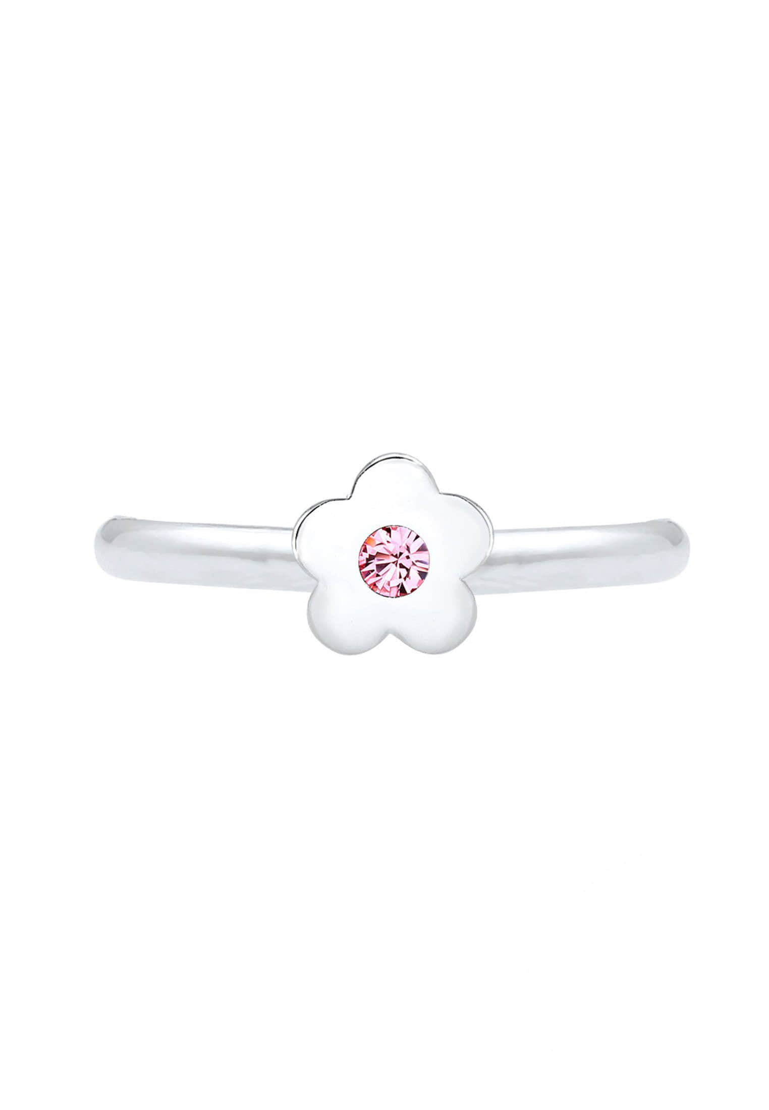 Elli Mädchenmode Elli Silver Flower Ring for Children - Crystal Accent 925 Silver Silber