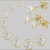 Firetti myToys Firetti Ohrstcker-Set Multipack Schmuck Geschenk Silber 925 Ohrstcker Glitzerstein (Set, 8-tlg), mit Zirkonia (synth) gelbgoldfa