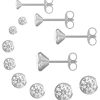 myToys Firetti Firetti Ohrstcker-Set Multipack Schmuck Geschenk Silber 925 Ohrstcker Glitzerstein (Set, 8-tlg), mit Zirkonia (synth) silberfarb