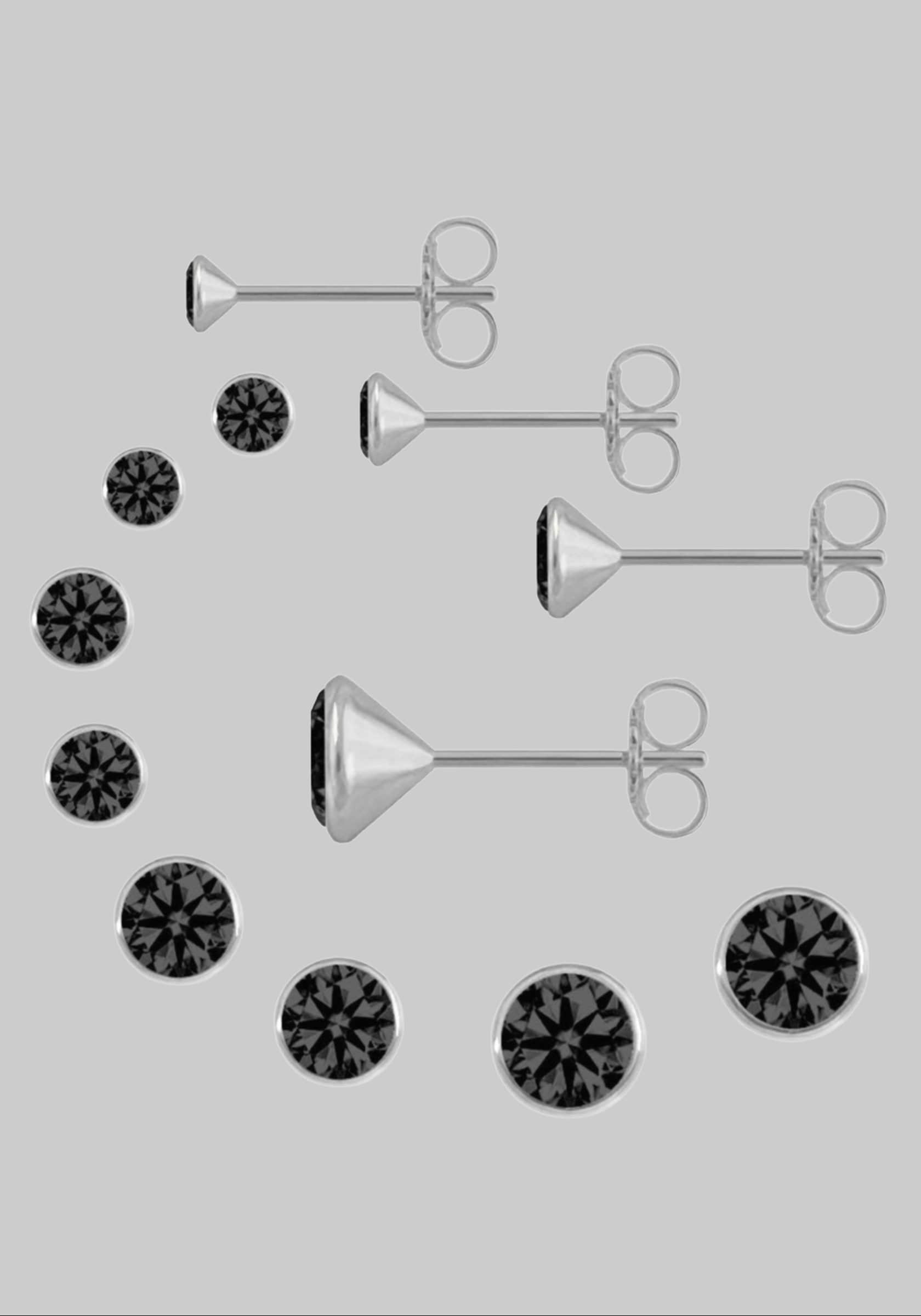 Firetti Ohrstcker-Set Multipack Schmuck Geschenk Silber 925 Ohrstcker Glitzerstein (Set, 8-tlg), mit Zirkonia (synth) silberfarb Firetti myToys