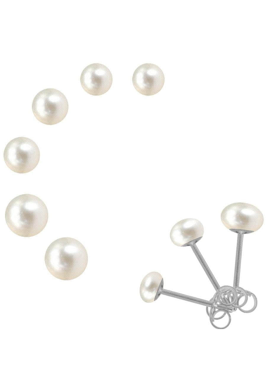 Firetti Perlenohrringe Multipack - Schmuck, Geschenk, Silber 925 Ohrschmuck Perle (Set, 6-tlg), mit Süßwasserzuchtperle myToys Firetti