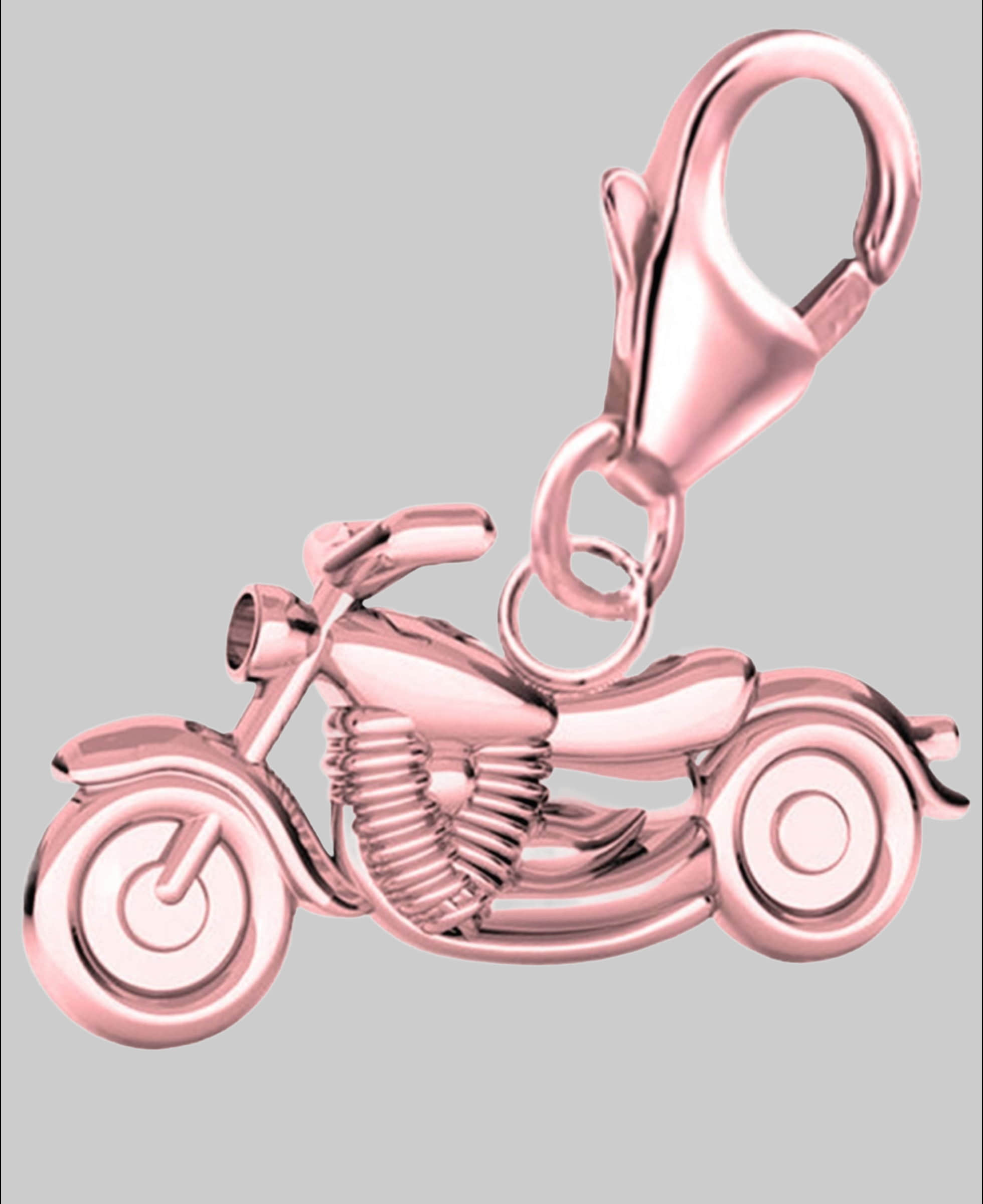 Golden Hufschmied Charm-Einhänger Motorrad Karabiner Charm Anhänger für Bettelarmband 925 Silber (inkl. Etui) Rosegold Goldene Hufeisen myToys