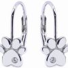 myToys Goldene Hufeisen Golden Star Paw Print Earrings - 925 Sterling Silver Zirconia