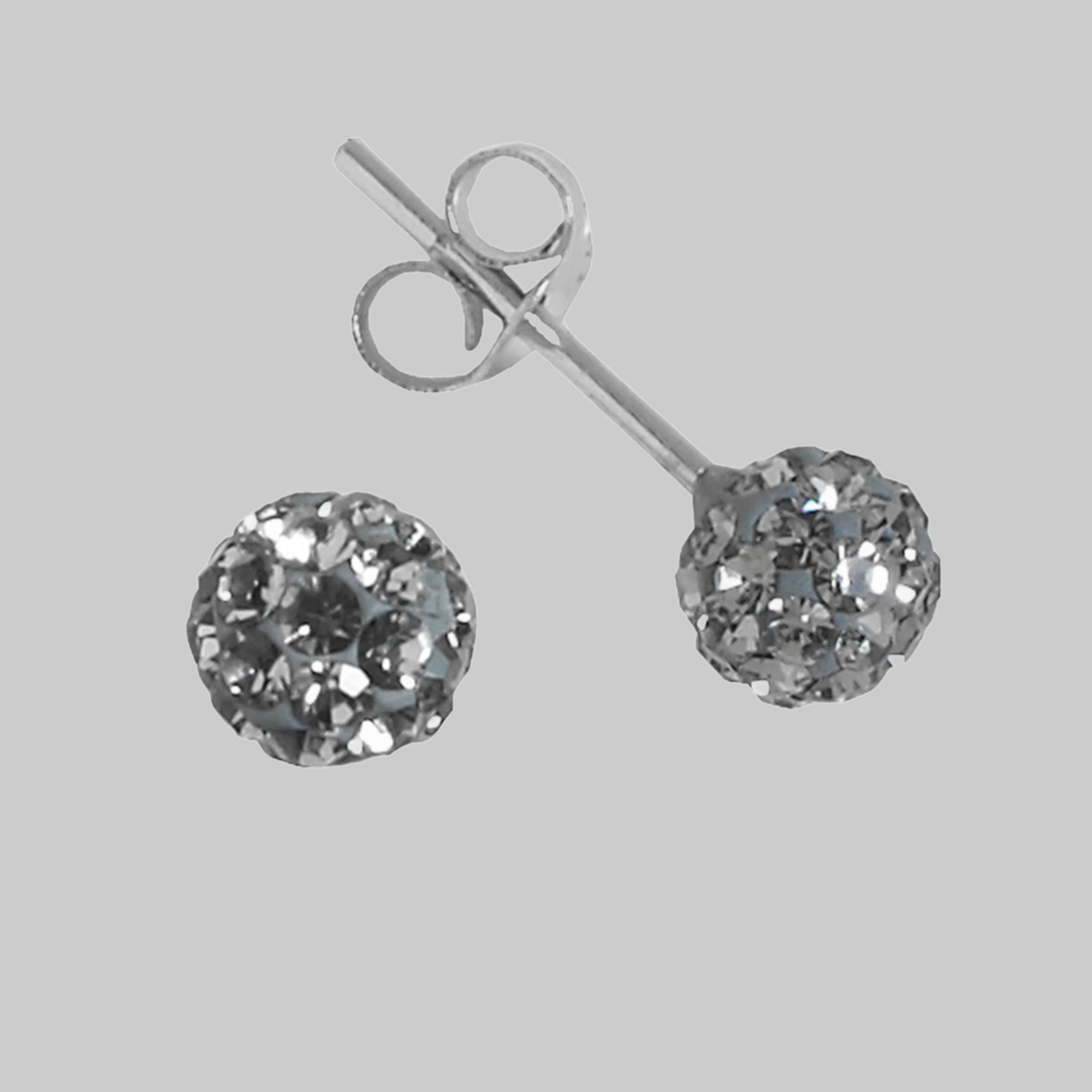 Impala Bonnie 925 Sterling Silver Crystal Stud Earrings black diam myToys Impala