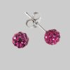 Impala Bonnie 925 Sterling Silver Crystal Stud Earrings fuchsia myToys Impala