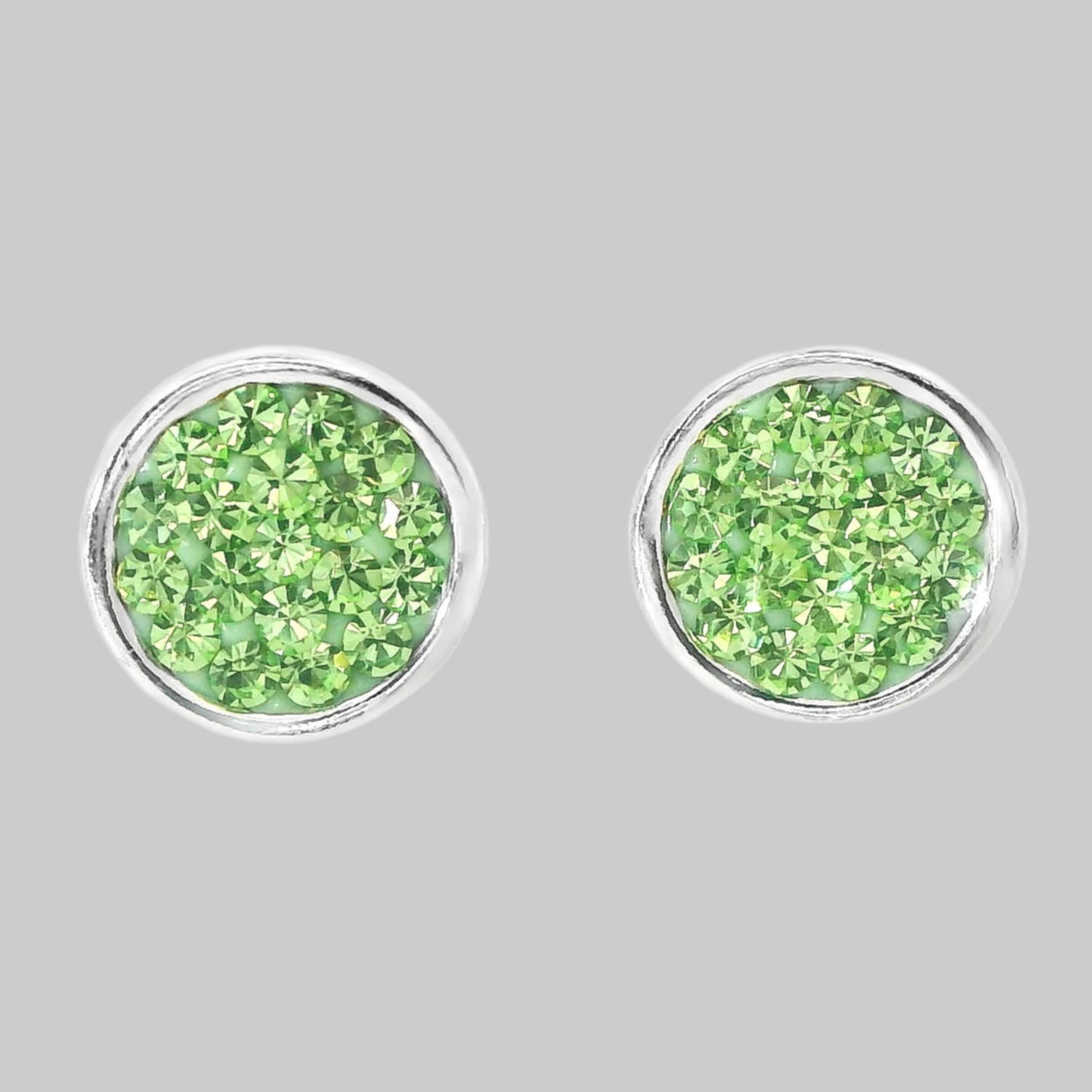 Impala Impala Jessica Crystal Accent 925 Sterling Silver Earrings peridot myToys
