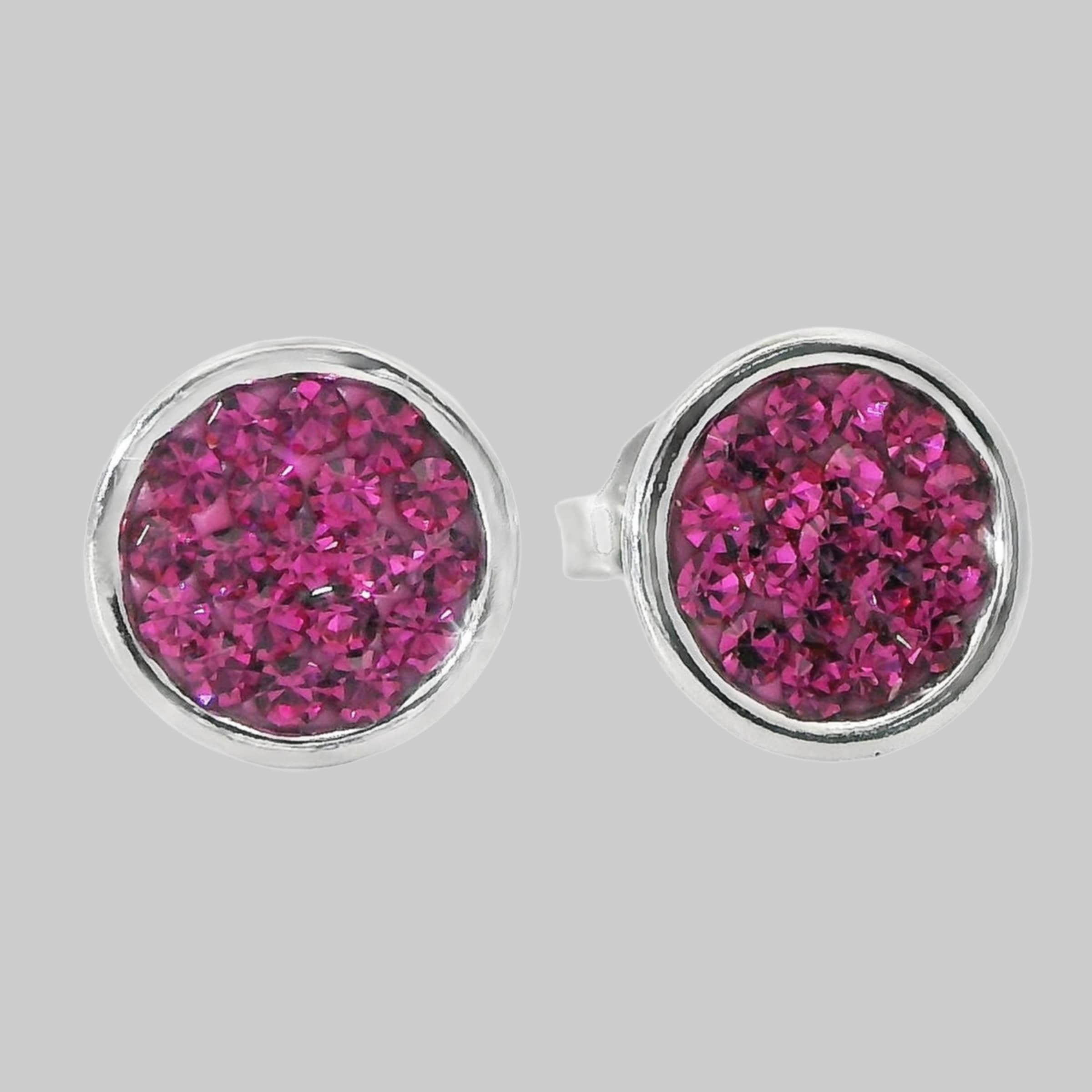 Impala Impala Jessica Crystal Accent 925 Sterling Silver Earrings fuchsia myToys