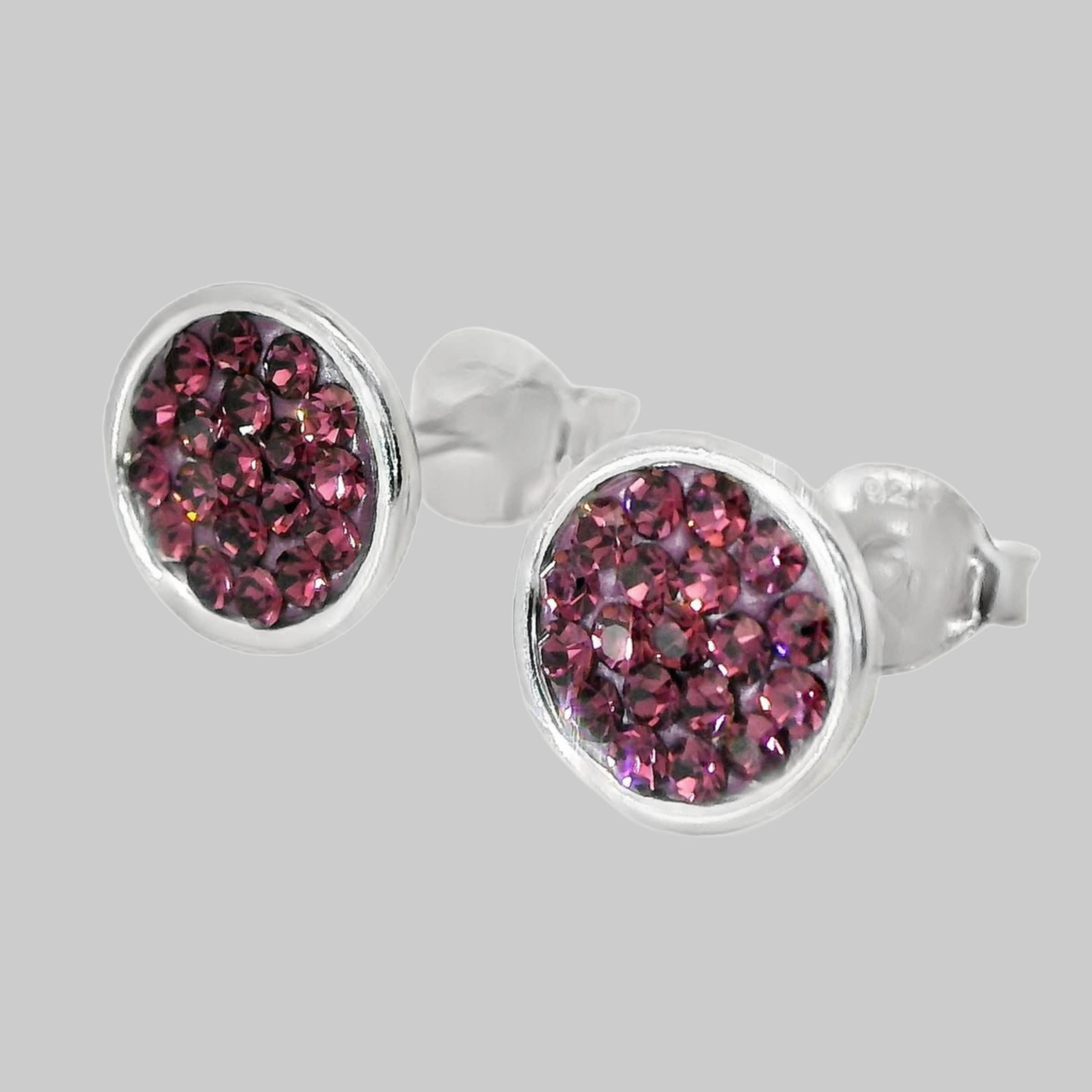 Impala myToys Impala Jessica Crystal Accent 925 Sterling Silver Earrings amethyst