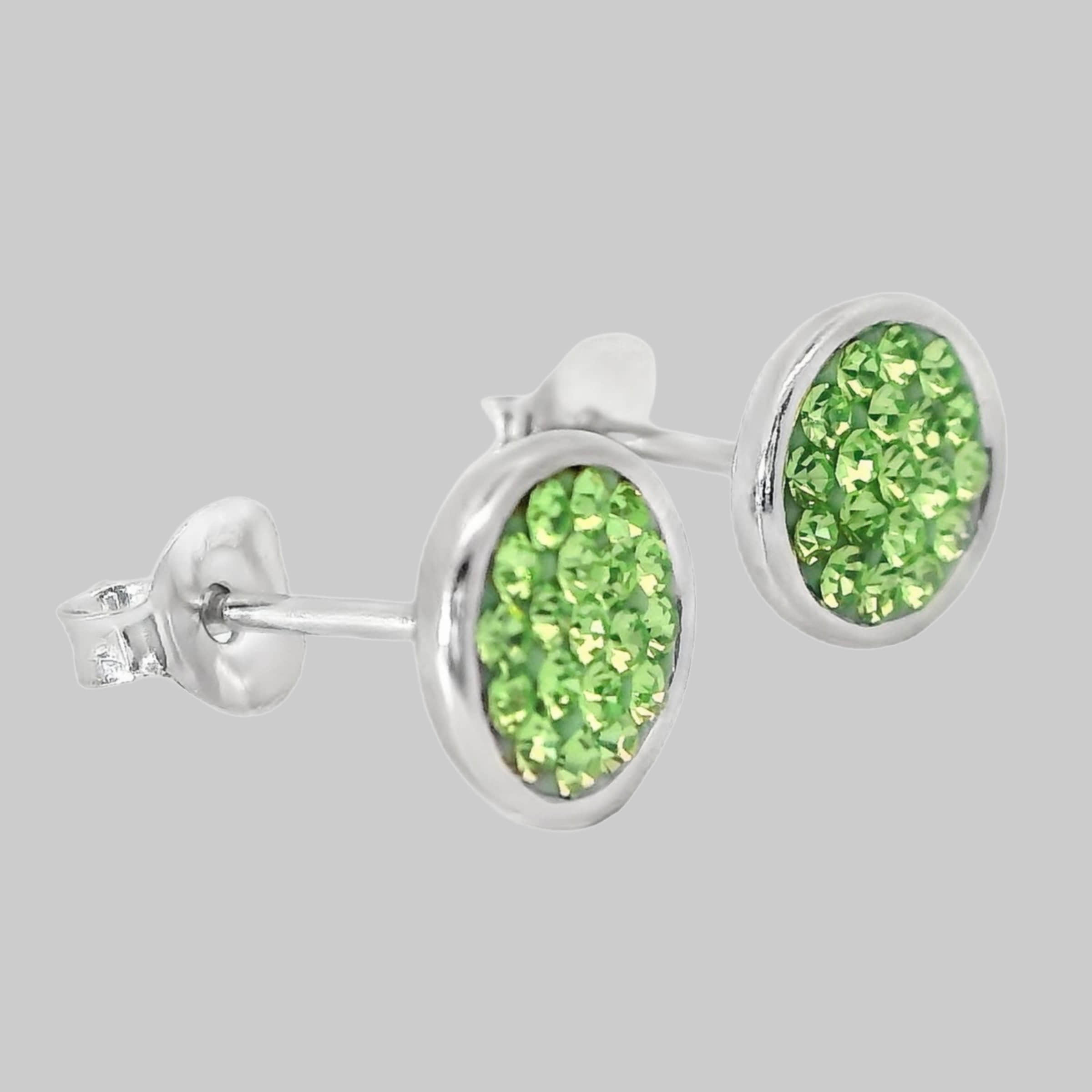 Impala Impala Jessica Crystal Accent 925 Sterling Silver Earrings peridot myToys