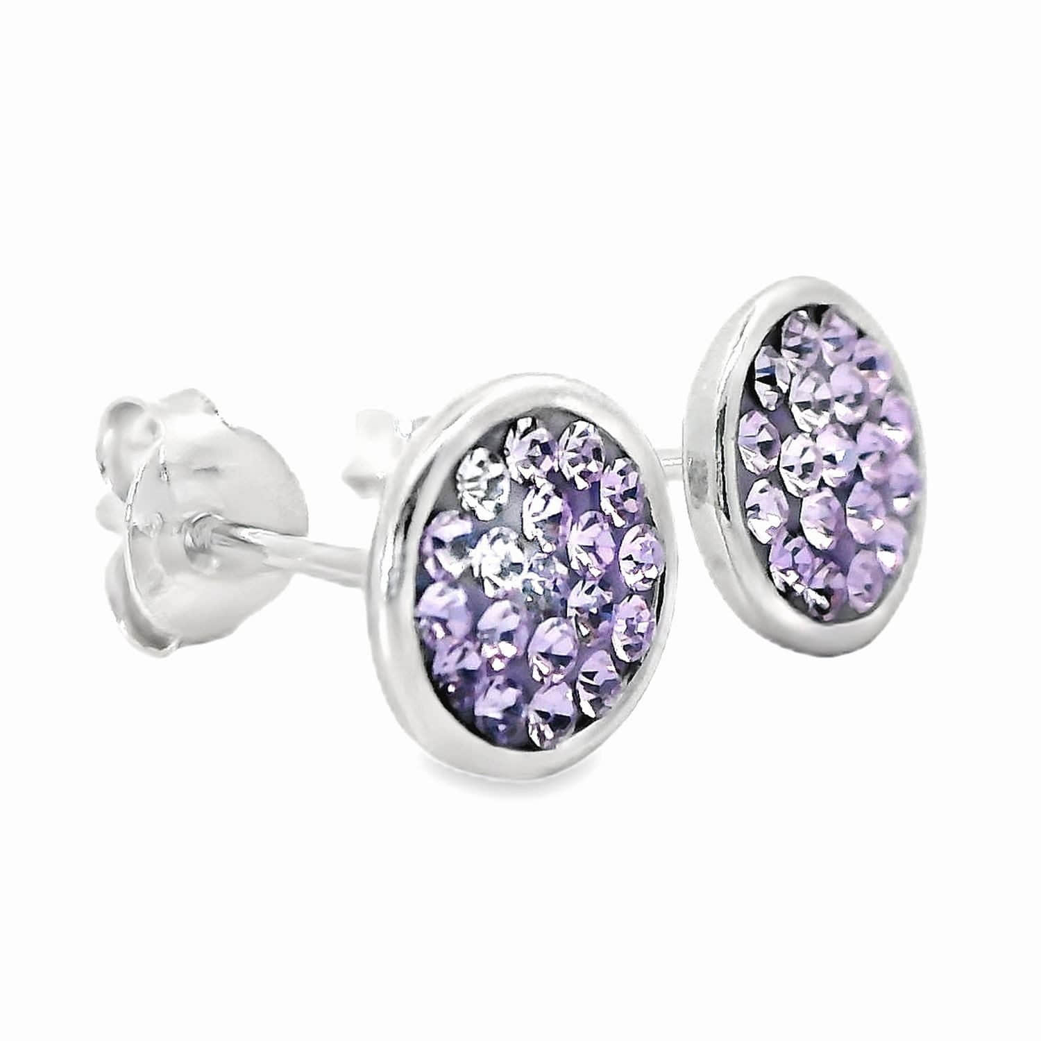 Impala Jessica Crystal Accent 925 Sterling Silver Earrings violet Impala myToys
