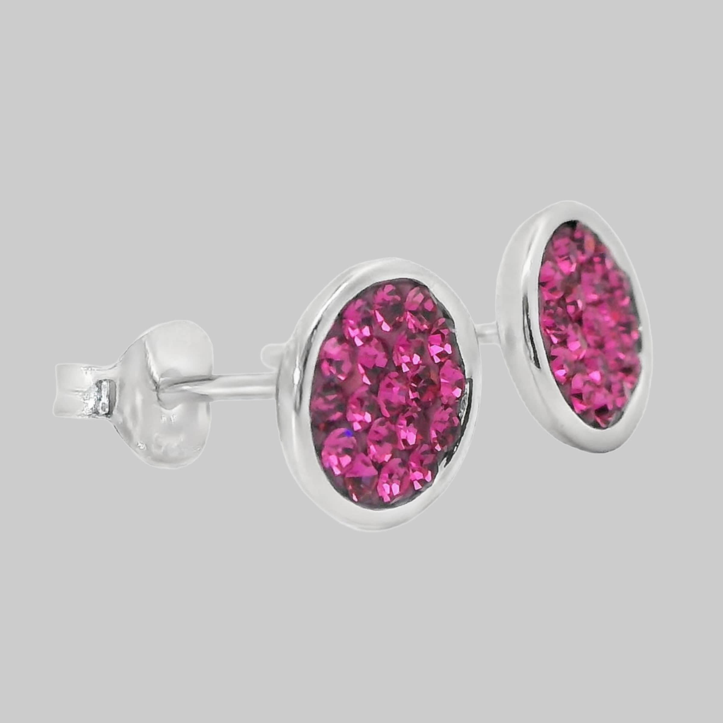 Impala Impala Jessica Crystal Accent 925 Sterling Silver Earrings fuchsia myToys