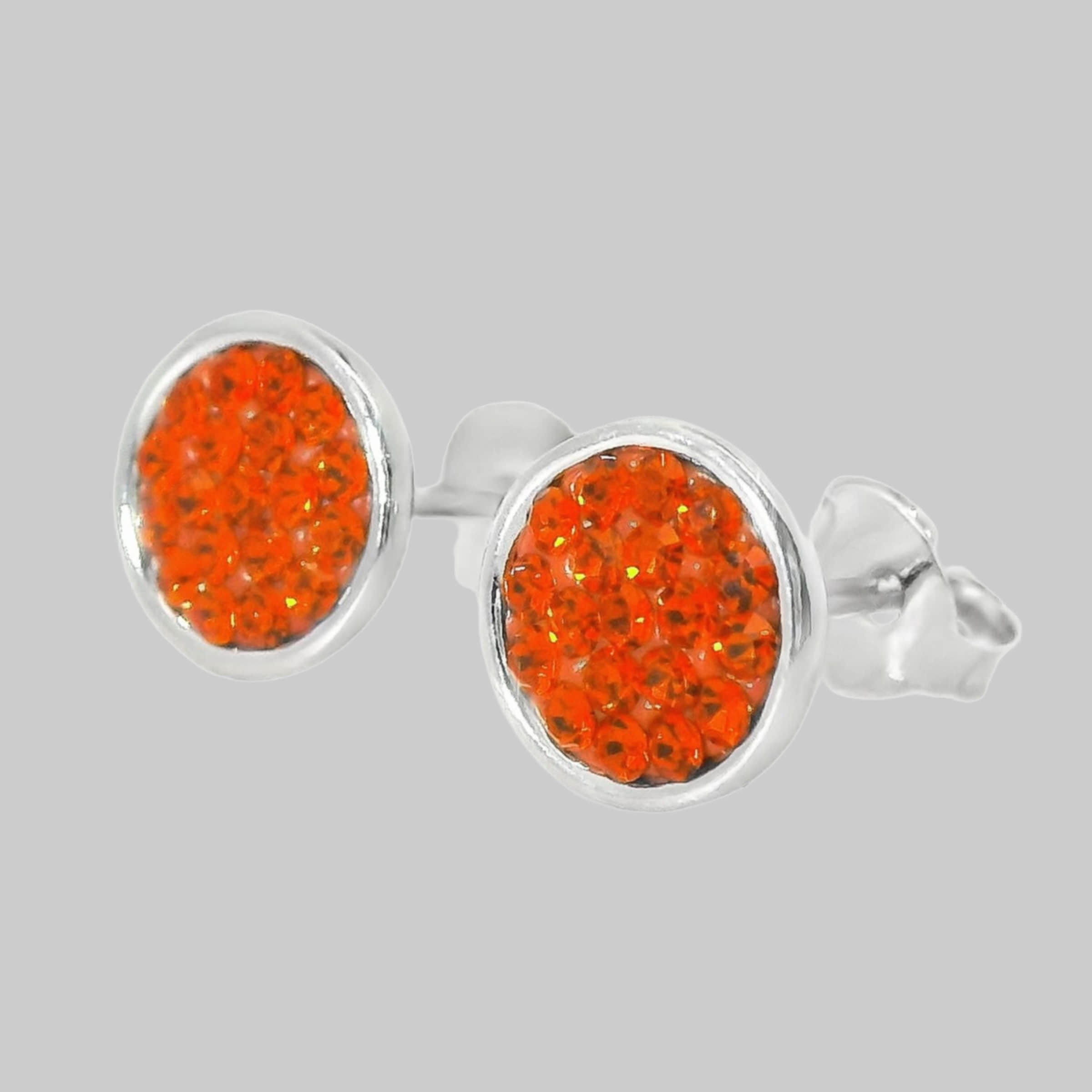 myToys Impala Impala Jessica Crystal Accent 925 Sterling Silver Earrings orange