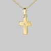 JEVELION myToys JEVELION 333 Gold Small Cross Pendant – 'Made in Germany' | Cross Necklace for Men & Women