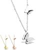 Kim Johanson Kim Johanson 'Half Moon' Necklace - Stainless Steel Couple's Charm Silber myToys