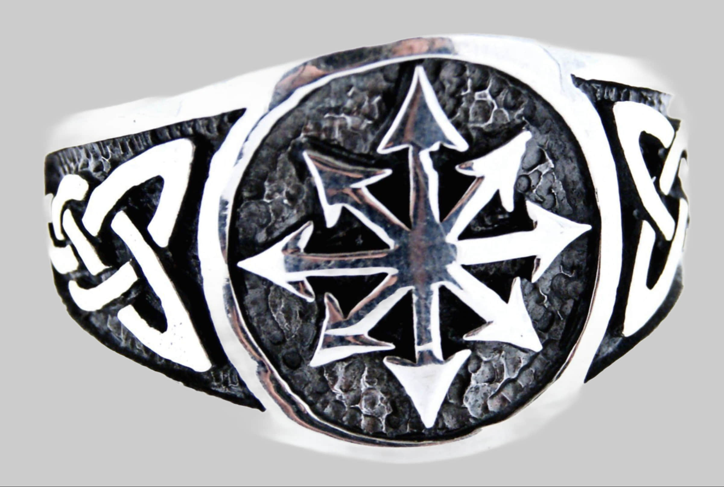 Kiss of Leather myToys Kiss of Leather Chaosstern Silver Ring - Celtic Knot Design
