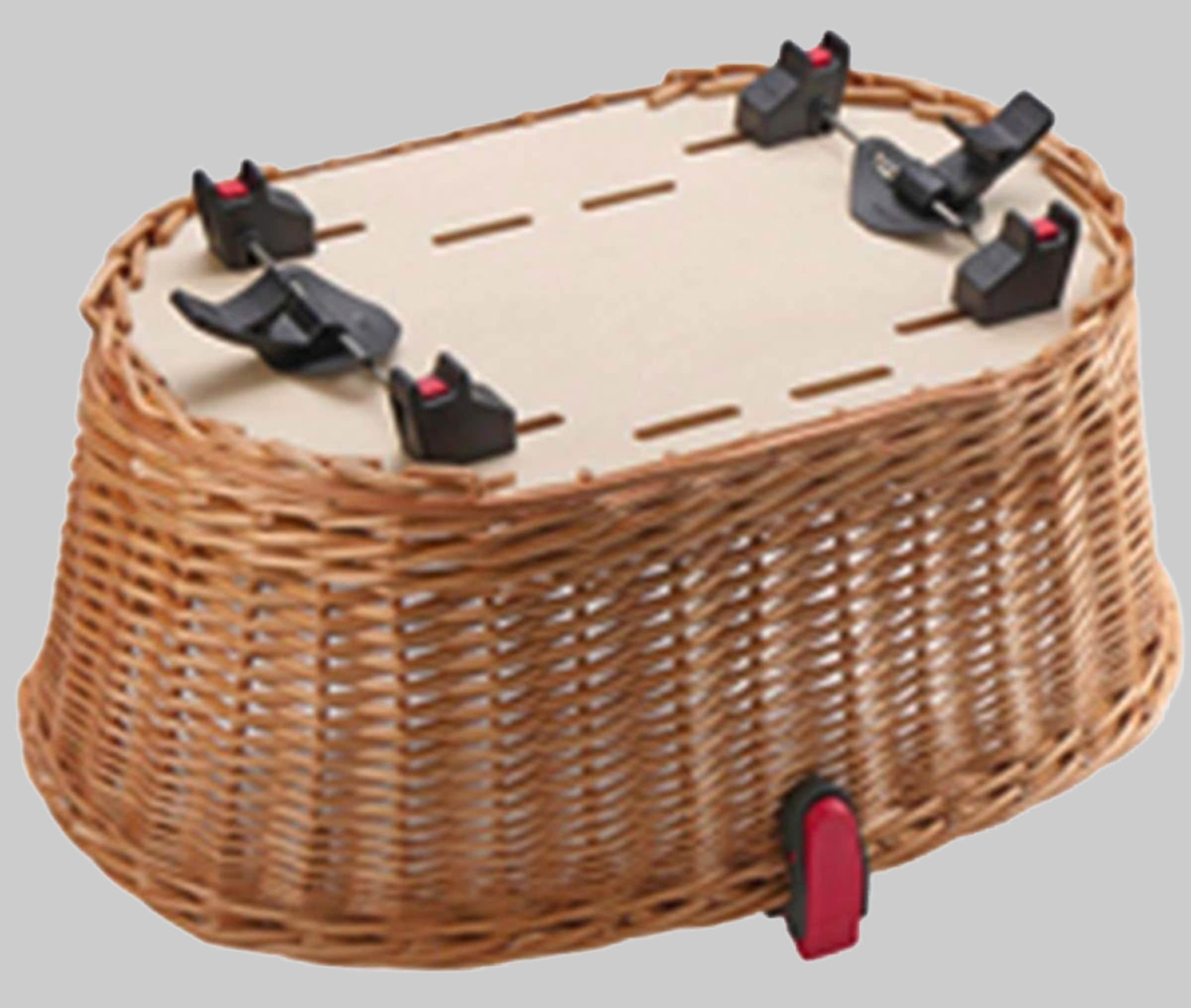Mädchenmode KlickFix KlickFix Doggy Basket Weidenkorb - Secure & Comfortable Bike Pet Carrier