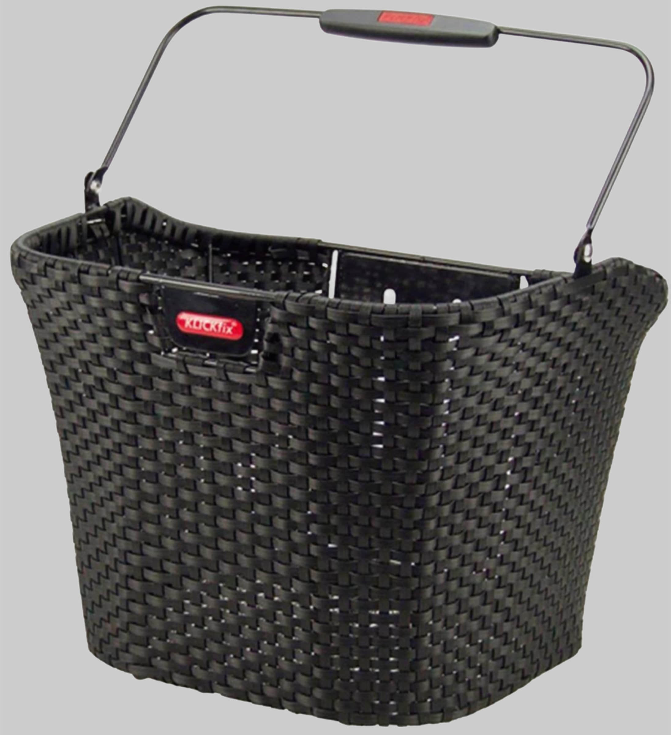 KlickFix Structura Front Bike Basket - Woven Design schwarz Mädchenmode KlickFix
