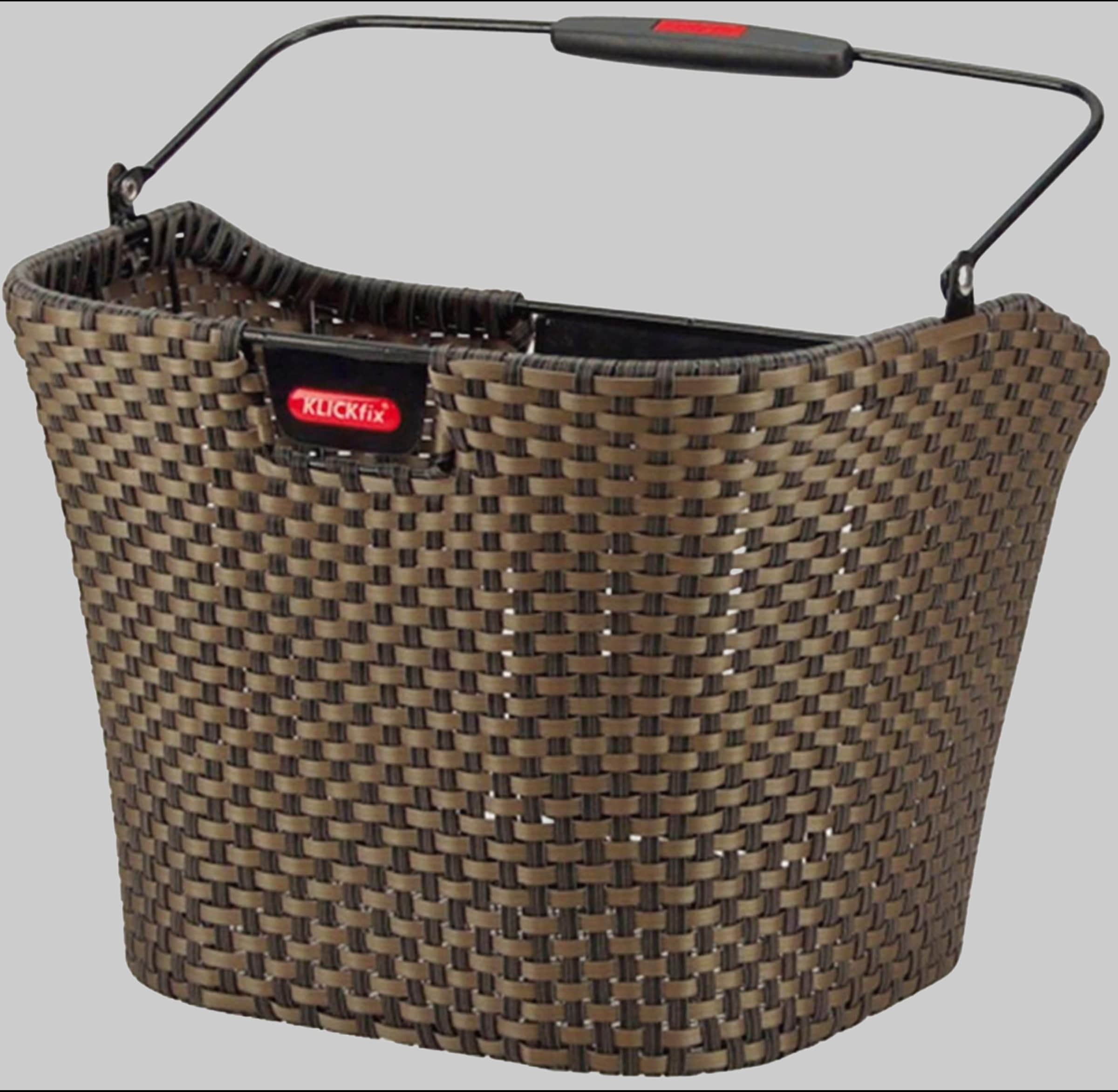 KlickFix Mädchenmode KlickFix Structura Front Bike Basket - Woven Design braun