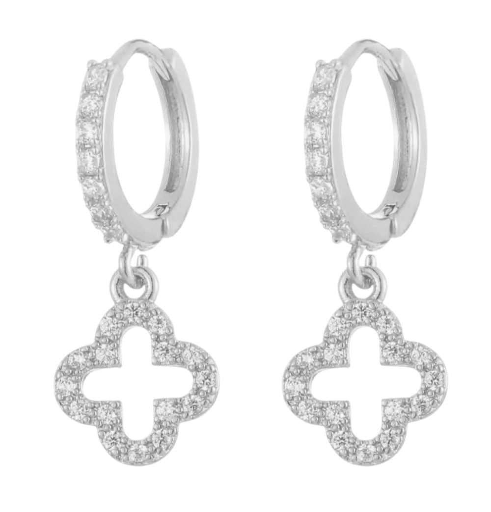 Lale Collectionu00AE myToys Lale Collection Clover & Bloom Earrings - Lucky Charm Gold & Green SilberAnhä