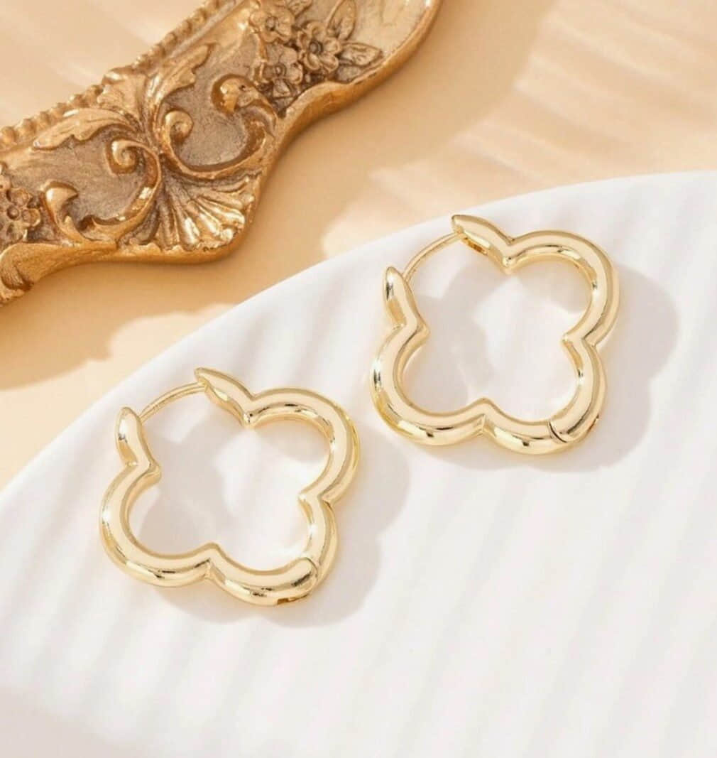 Lale Collection Clover & Bloom Earrings - Lucky Charm Gold & Green Gold2 Lale Collectionu00AE myToys