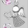 Limana Limana 925 Silver Angel & Heart Children's Jewelry Set - Necklace & Earrings silber myToys