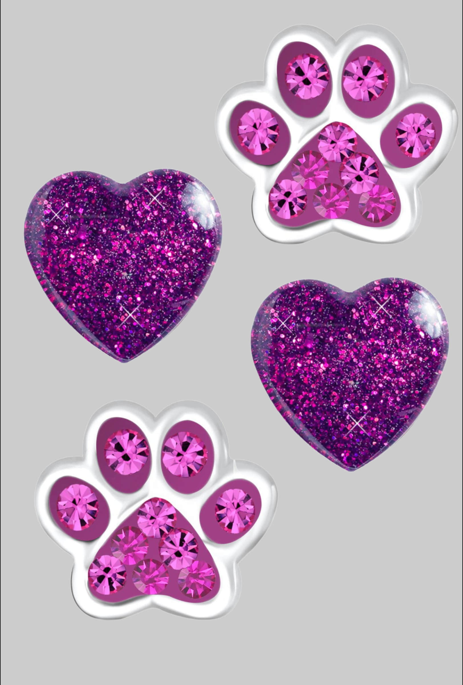 Limana Ohrsteker-Set Kinder Mädchen Ohrringe 925 Silber Pfote Glitzer Edelstahl Herz K727+K296o Limana myToys