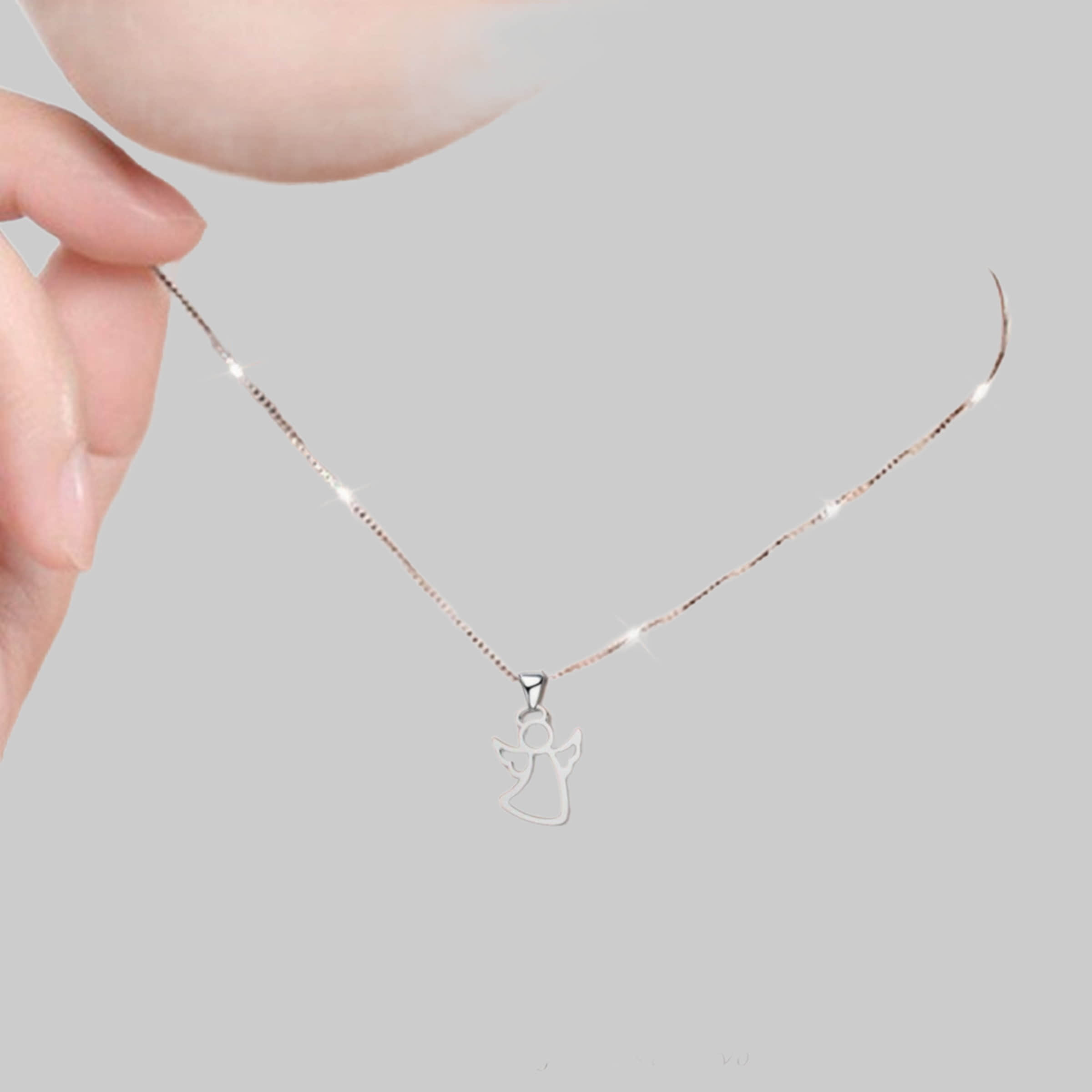 Limana Limana Sterling Silver Angel & Heart Necklace & Earring Set for Girls myToys