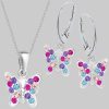 myToys Goldene Hufeisen OROVIVO Victoria Schmuck: Kristall-Schmetterling-Ohrringe Set aus 925er Silber (4-tlg) Bunt