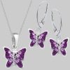 Goldene Hufeisen OROVIVO Victoria Schmuck: Kristall-Schmetterling-Ohrringe Set aus 925er Silber (4-tlg) Lila-Ameth myToys