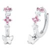 Prinzessin Lillifee Princess Lillifee Sterling Silver Butterfly Creoles with Zirconia myToys