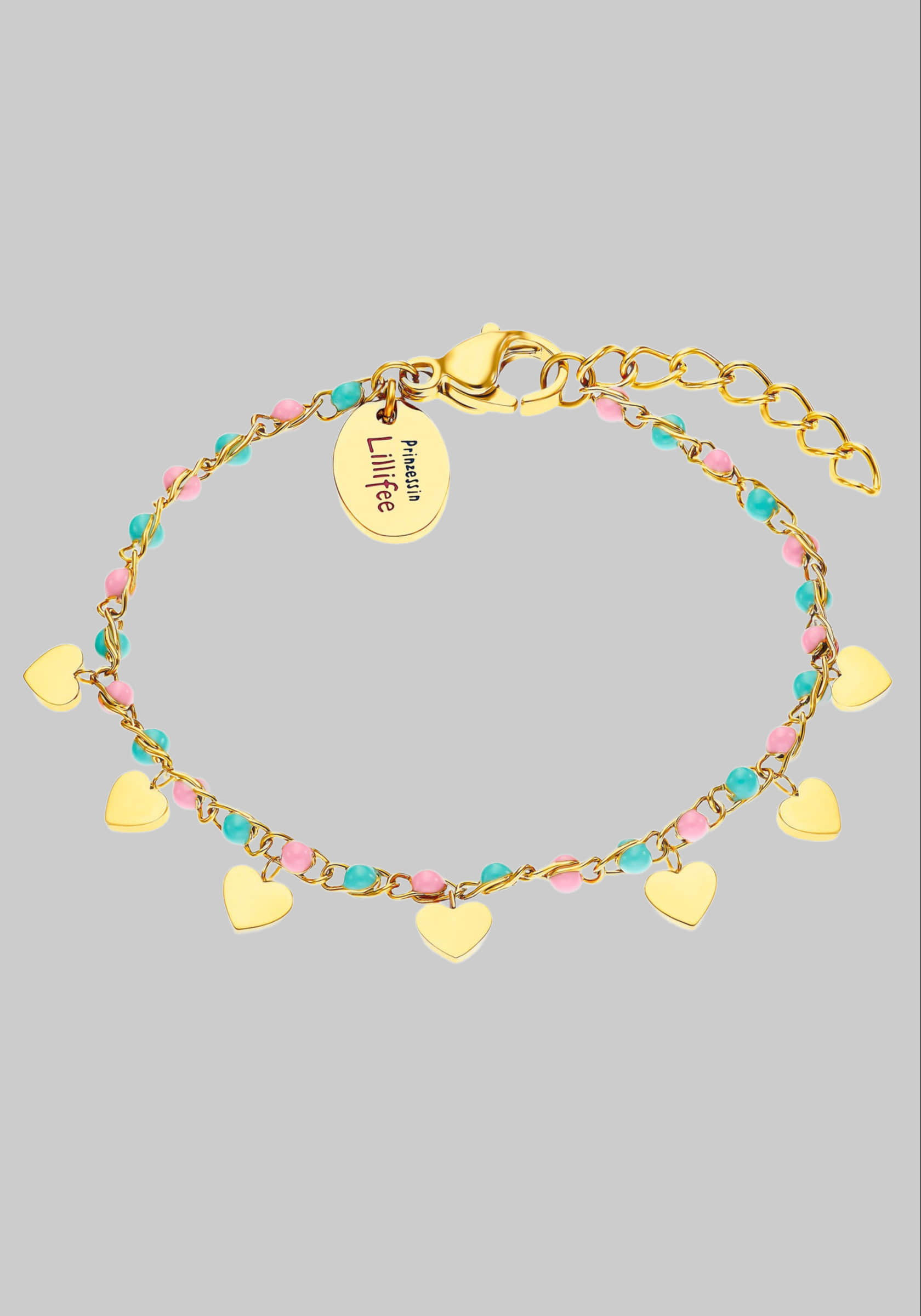 Prinzessin Lillifee Armband 2033365 – Herzanhänger, Edelstahl Prinzessin Lillifee Mädchenmode