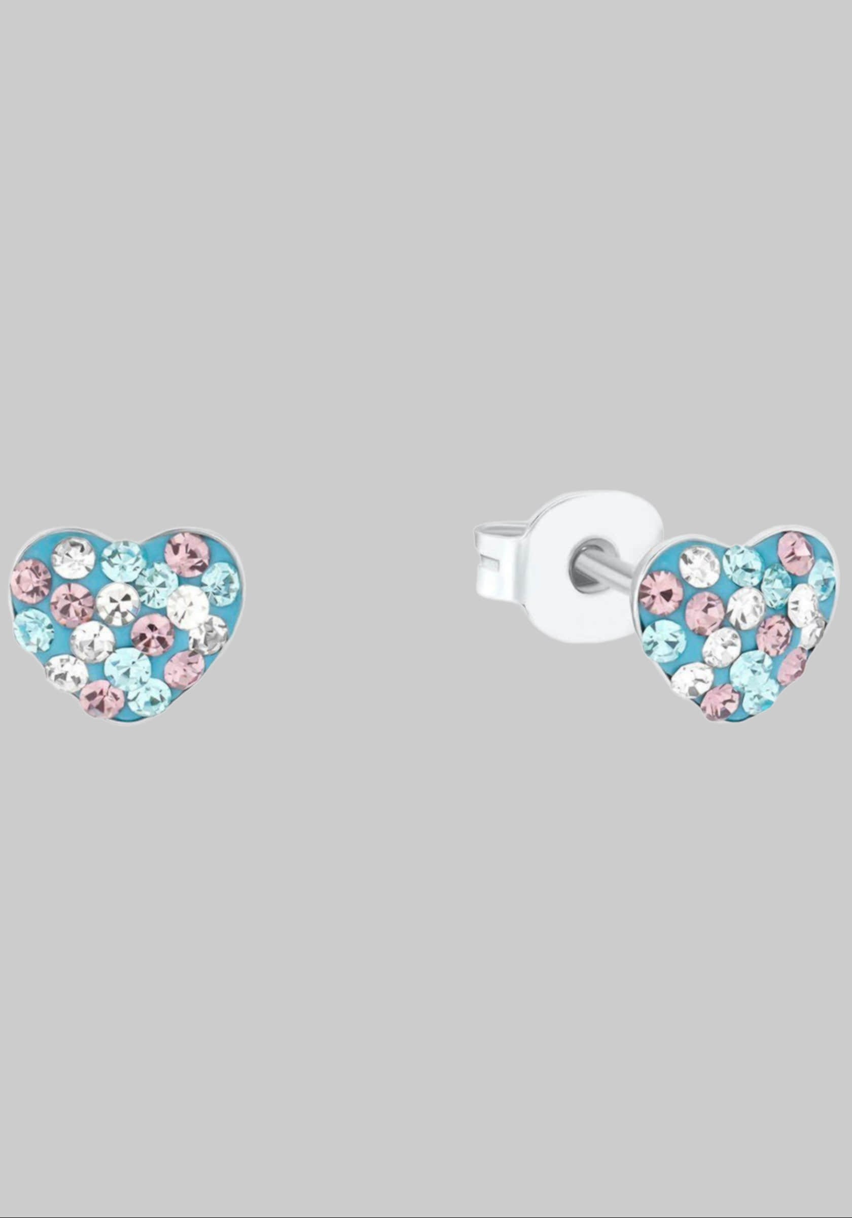 Prinzessin Lillifee Prinzessin Lillifee Paar Ohrsteker Herz, 2013168, mit Preciosa Crystal silberfarb myToys