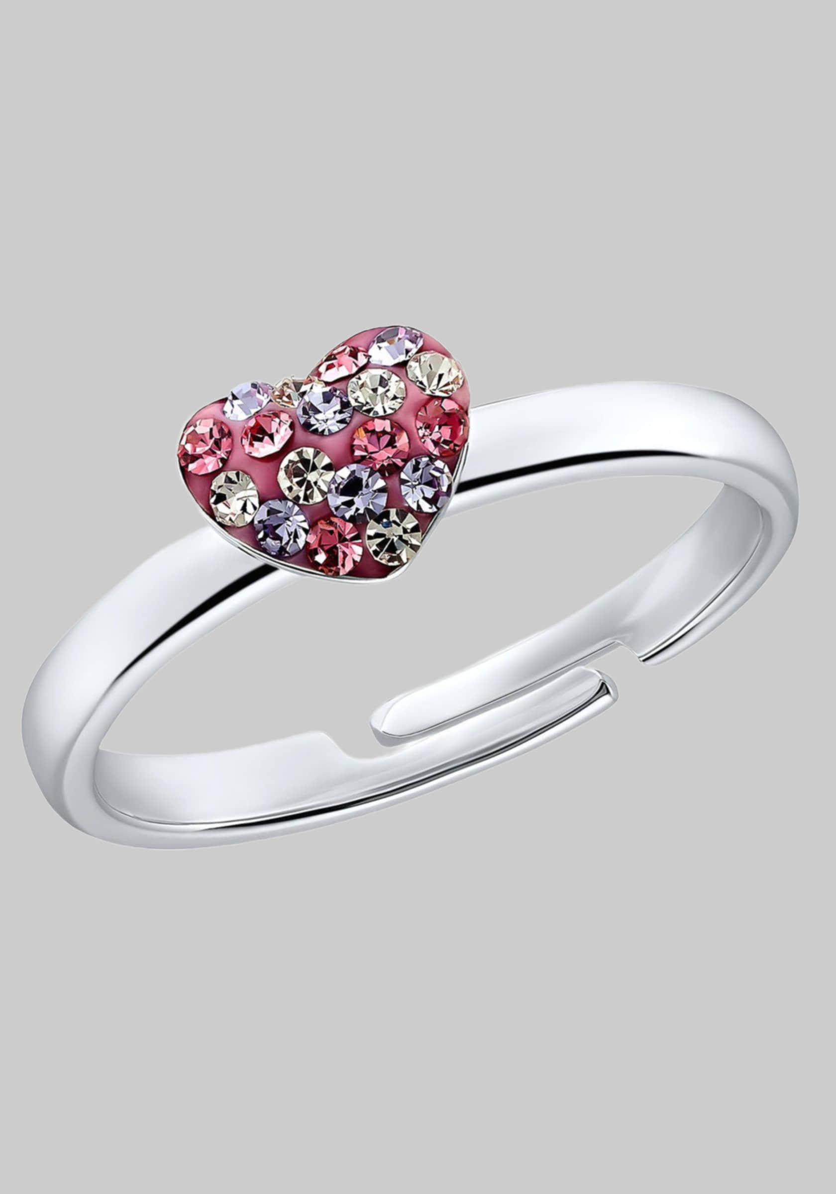 Prinzessin Lillifee Silberring Herz 2031168, mit Preciosa Crystal Prinzessin Lillifee Mädchenmode