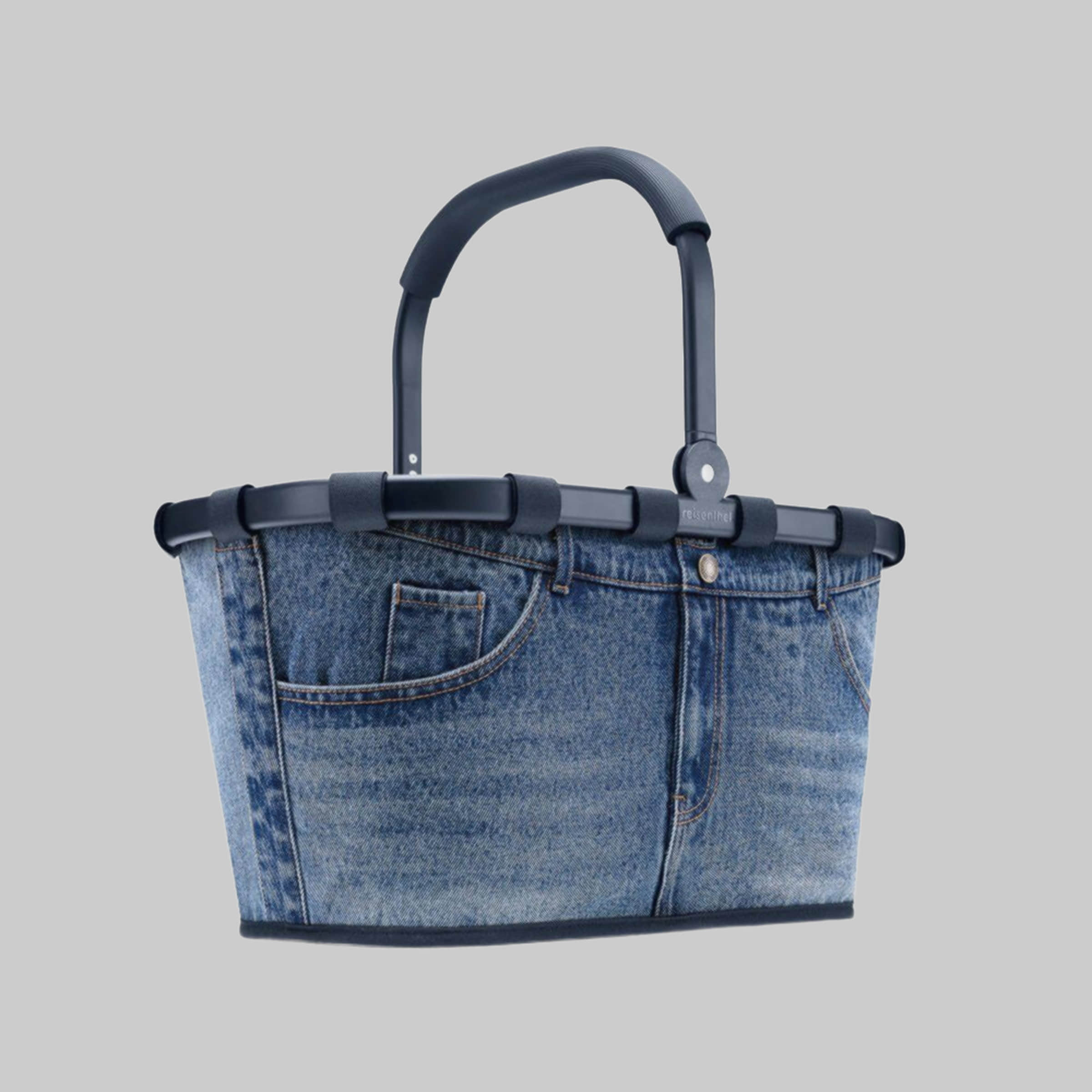 Reisenthel Carrybag XS Dark Blue (Batik Strong Blue) - Original Shopping Basket Jeans Clas Reinigung & Ordnung REISENTHELu00AE