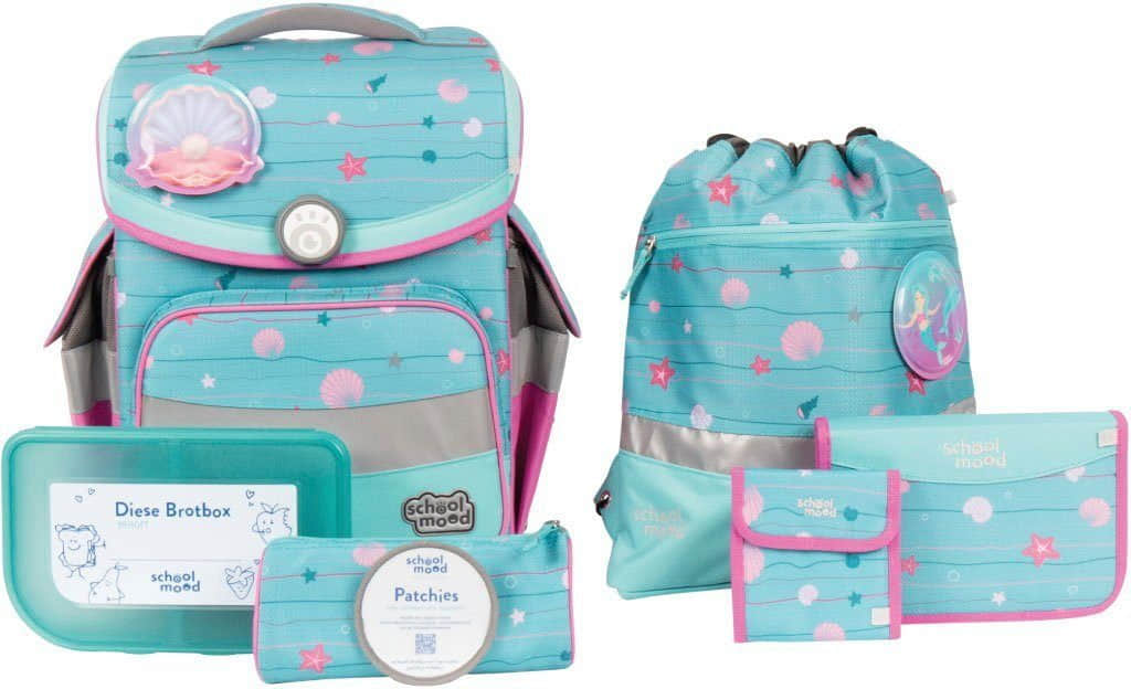 SCHOOL-MOOD® Timeless School Backpack Set (7-Piece) - Recycled Materials lilly Spielzeug SCHOOL-MOODu00AE