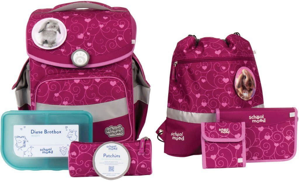 SCHOOL-MOODu00AE SCHOOL-MOOD® Timeless School Backpack Set (7-Piece) - Recycled Materials hannah Spielzeug