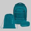 Satch School Backpack Pack (3-piece, incl. Messy Box & Sports Bag) Deep Petrol Rucksäcke Satch