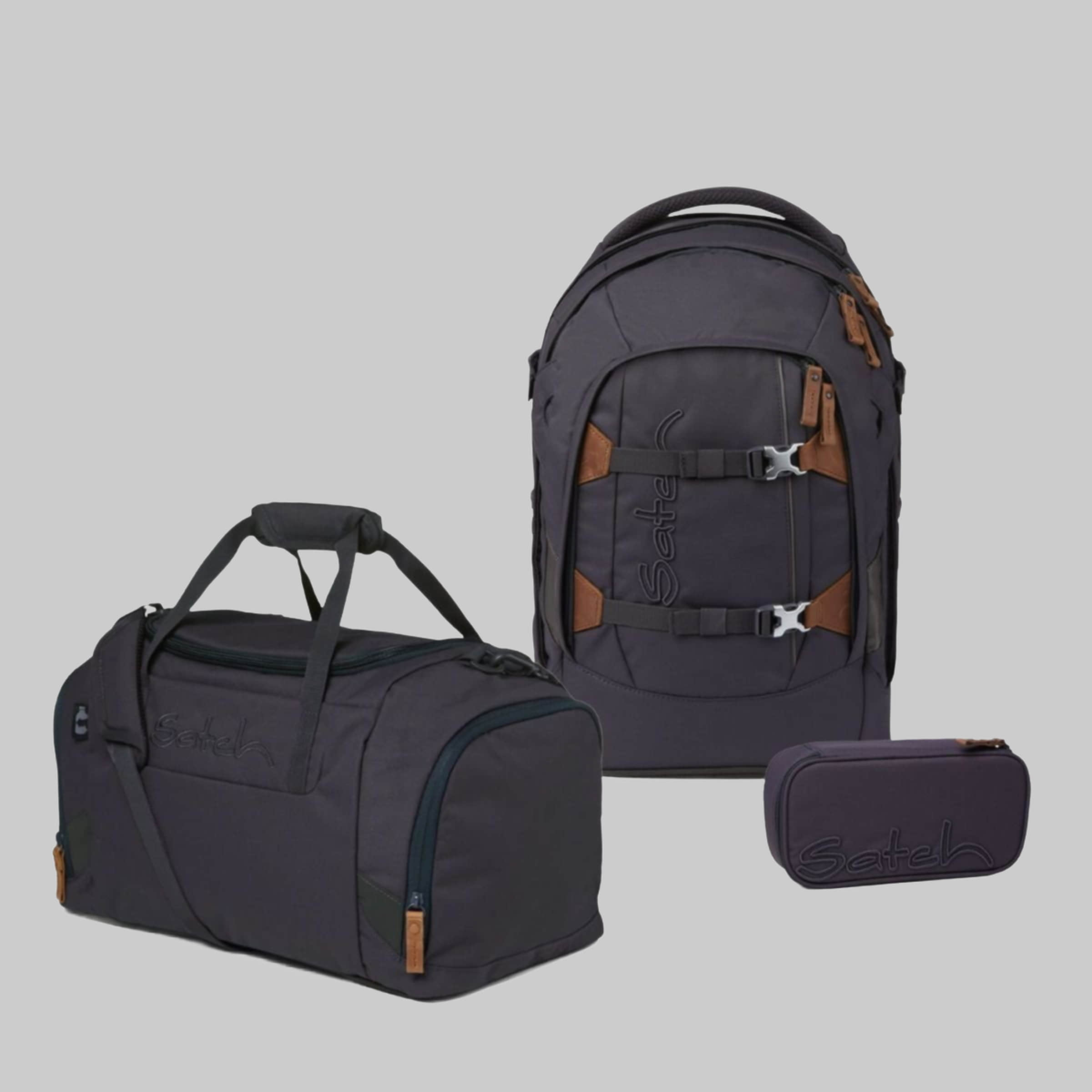 Spielzeug Satch Satch Schulrucksack Pack (3tlg., inkl. Schlamperbox und Sporttasche) Nordic Grey