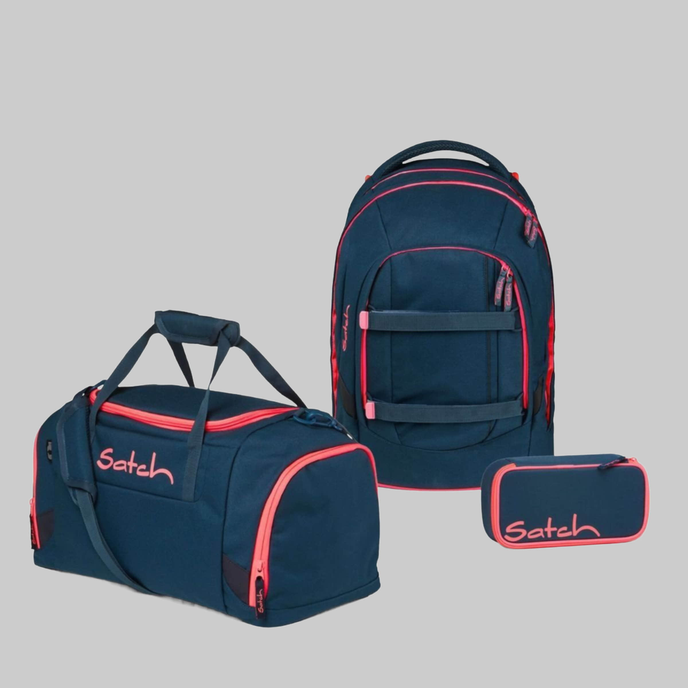 Spielzeug Satch Satch Schulrucksack Pack (3tlg., inkl. Schlamperbox und Sporttasche) Pink Phantom