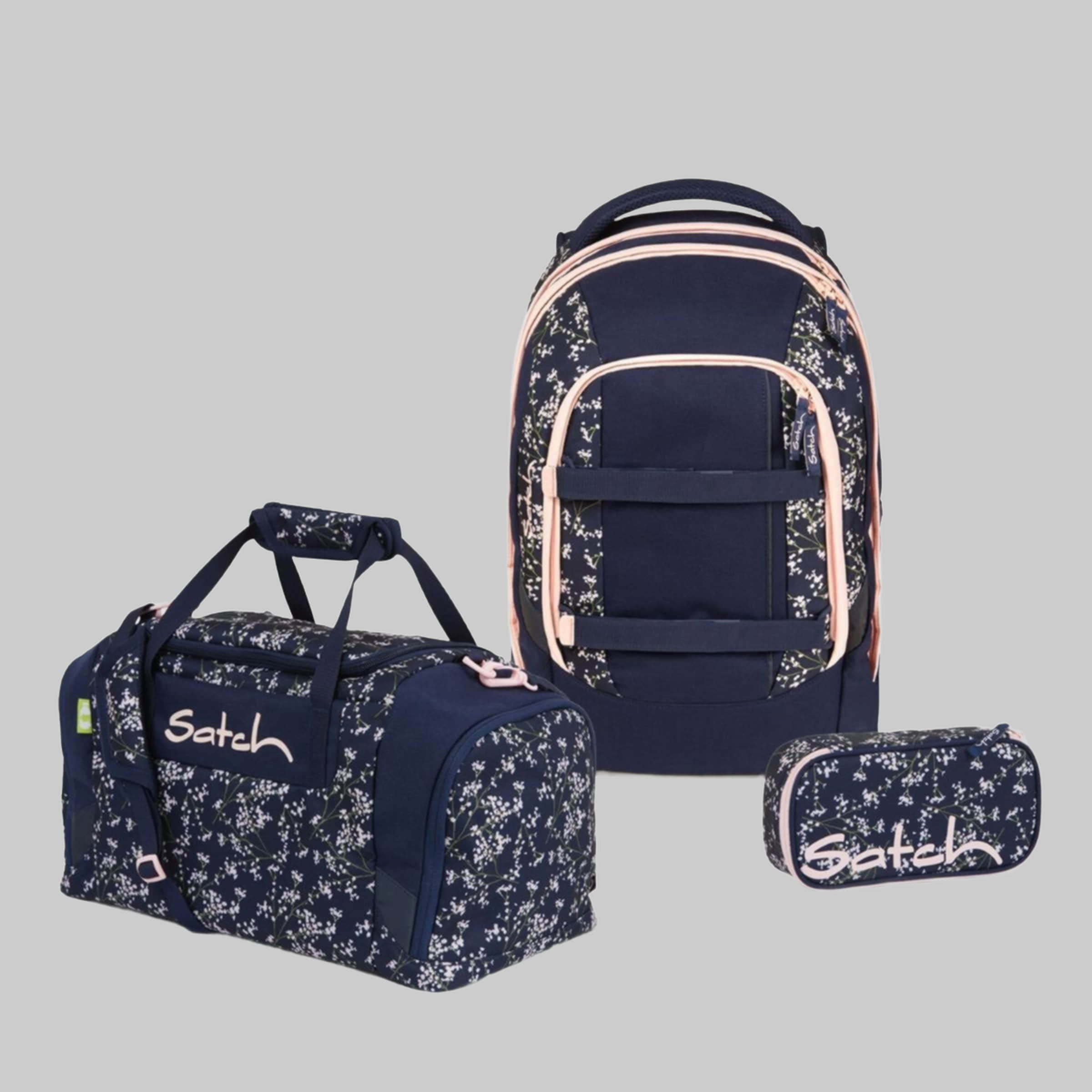 Satch Schulrucksack Pack (3tlg., inkl. Schlamperbox und Sporttasche) Bloomy Bre Satch Spielzeug